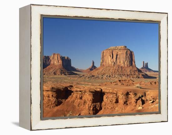 Desert Landscape with Rock Formations in Monument Valley, Arizona, USA-null-Framed Premier Image Canvas