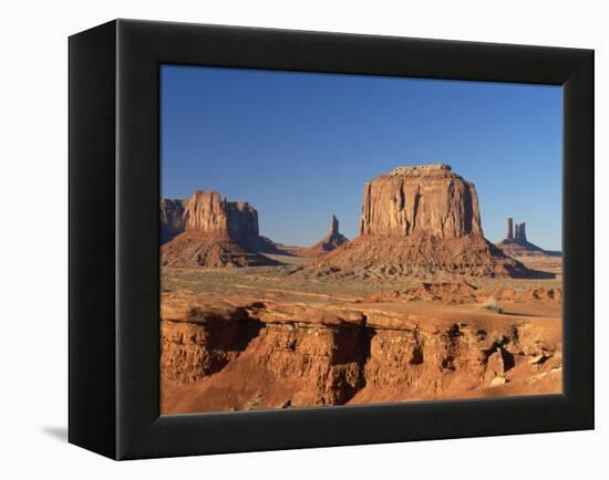 Desert Landscape with Rock Formations in Monument Valley, Arizona, USA-null-Framed Premier Image Canvas