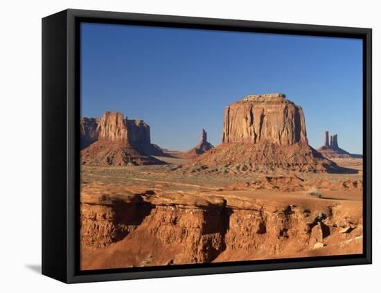 Desert Landscape with Rock Formations in Monument Valley, Arizona, USA-null-Framed Premier Image Canvas