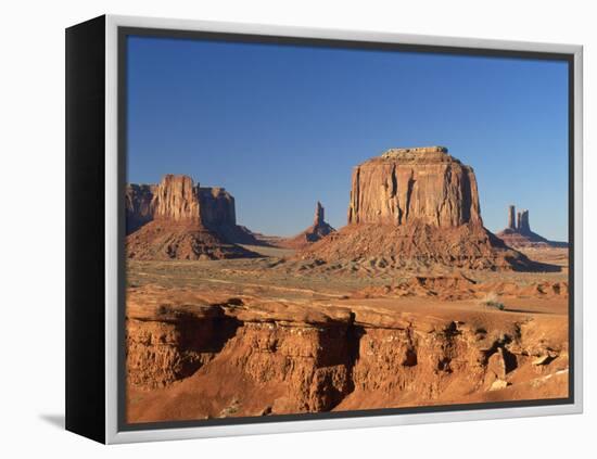 Desert Landscape with Rock Formations in Monument Valley, Arizona, USA-null-Framed Premier Image Canvas