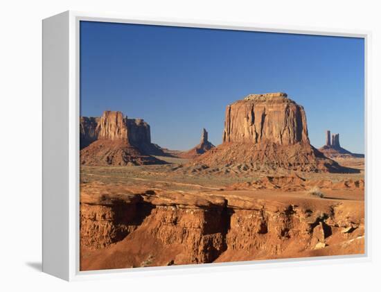 Desert Landscape with Rock Formations in Monument Valley, Arizona, USA-null-Framed Premier Image Canvas