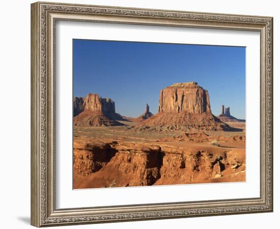 Desert Landscape with Rock Formations in Monument Valley, Arizona, USA-null-Framed Photographic Print