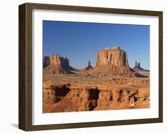 Desert Landscape with Rock Formations in Monument Valley, Arizona, USA-null-Framed Photographic Print