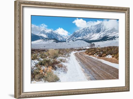 Desert Mountain Road in Winter-wakr10-Framed Photographic Print