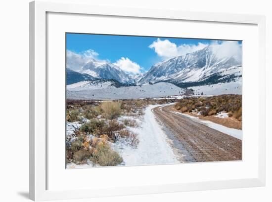 Desert Mountain Road in Winter-wakr10-Framed Photographic Print