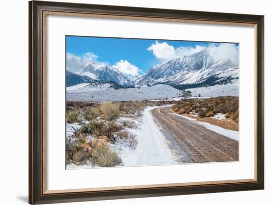 Desert Mountain Road in Winter-wakr10-Framed Photographic Print