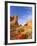 Desert Paintbrush Livens Up the Landscape Near Courthouse Towers in Arches National Park, Utah, Usa-Chuck Haney-Framed Photographic Print