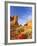 Desert Paintbrush Livens Up the Landscape Near Courthouse Towers in Arches National Park, Utah, Usa-Chuck Haney-Framed Photographic Print