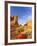 Desert Paintbrush Livens Up the Landscape Near Courthouse Towers in Arches National Park, Utah, Usa-Chuck Haney-Framed Photographic Print