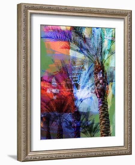 Desert Palm Abstract-Sisa Jasper-Framed Art Print
