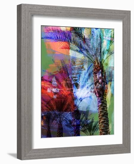 Desert Palm Abstract-Sisa Jasper-Framed Art Print