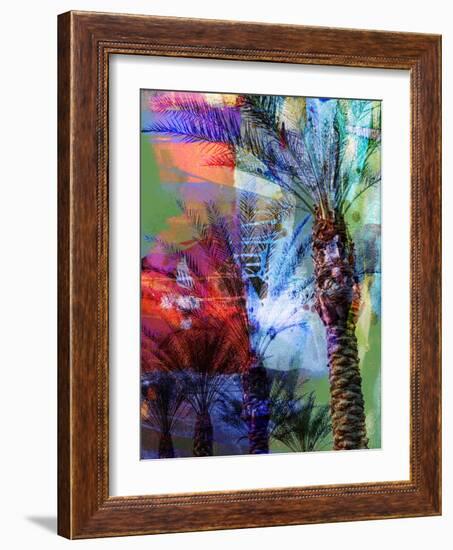 Desert Palm Abstract-Sisa Jasper-Framed Art Print