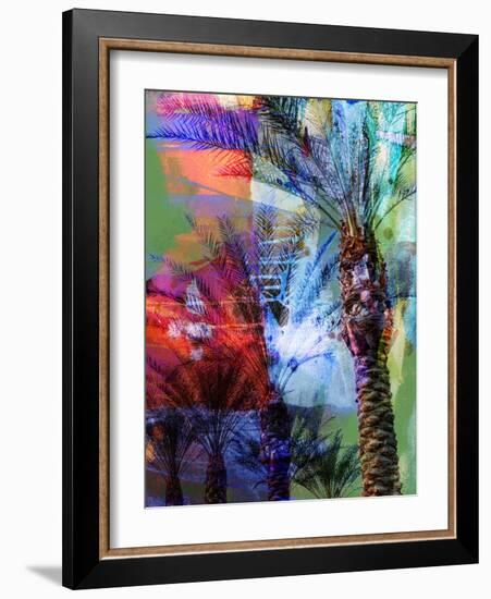 Desert Palm Abstract-Sisa Jasper-Framed Art Print