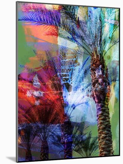 Desert Palm Abstract-Sisa Jasper-Mounted Art Print