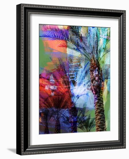 Desert Palm Abstract-Sisa Jasper-Framed Art Print