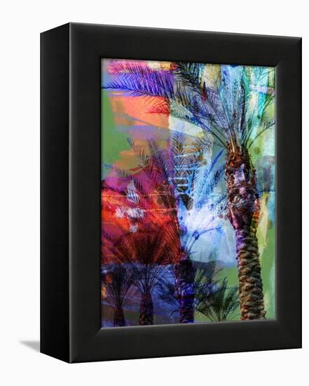 Desert Palm Abstract-Sisa Jasper-Framed Stretched Canvas