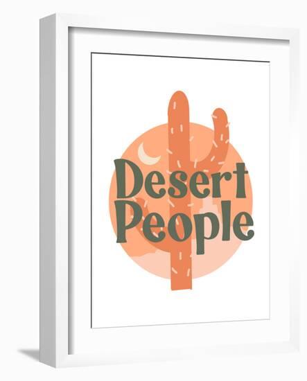 Desert People Vintage Graphic Art-null-Framed Art Print