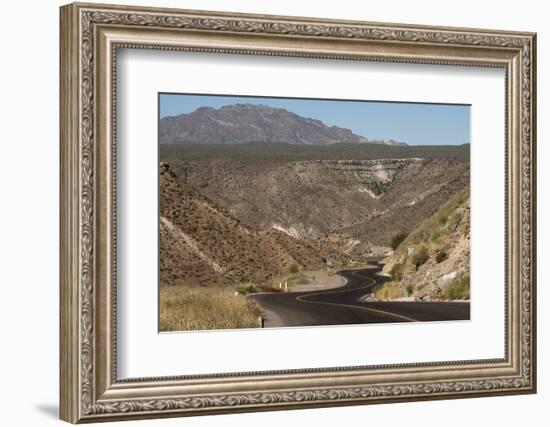 Desert road near Santa Rosalia, Baja California, Mexico, North America-Tony Waltham-Framed Photographic Print