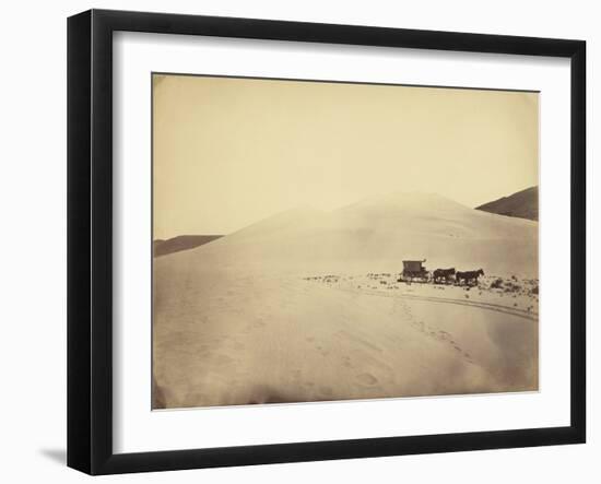 Desert Sand Hills near Sink of Carson, Nevada by Timothy H. O'sullivan-null-Framed Photographic Print