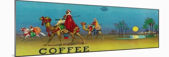 Desert Scene Coffee Label-Lantern Press-Mounted Art Print