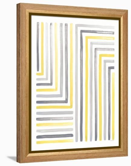 Desert Sunset III Yellow Gray-Laura Marshall-Framed Stretched Canvas