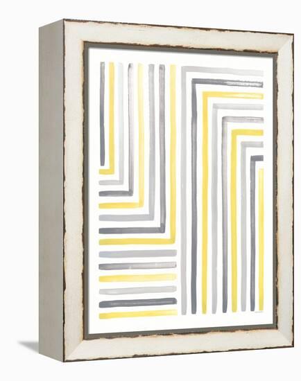 Desert Sunset III Yellow Gray-Laura Marshall-Framed Stretched Canvas