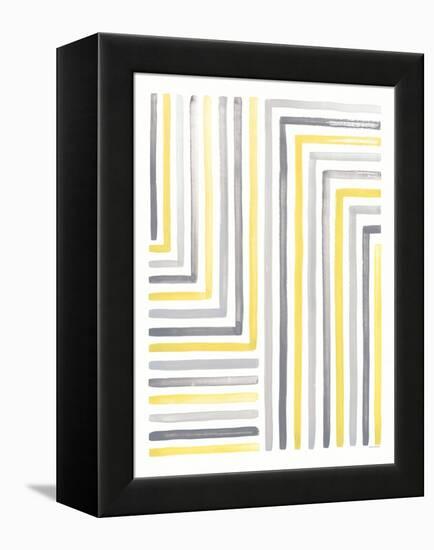 Desert Sunset III Yellow Gray-Laura Marshall-Framed Stretched Canvas