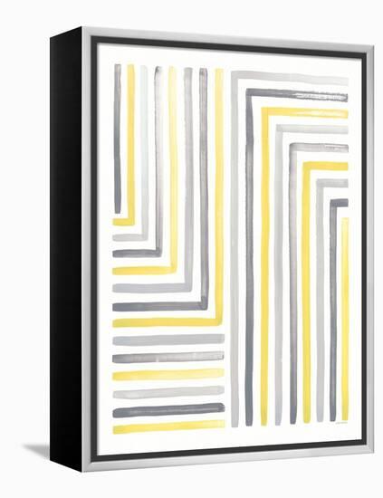 Desert Sunset III Yellow Gray-Laura Marshall-Framed Stretched Canvas