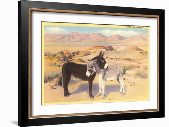 Desert Sweethearts, Nuzzling Burros--Framed Art Print