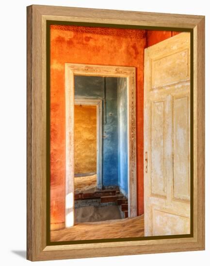 Desert Taking over Mining Ghost-Town of Kolmanskop, Near Luderitz, Southern Namibia, Africa-Nadia Isakova-Framed Premier Image Canvas