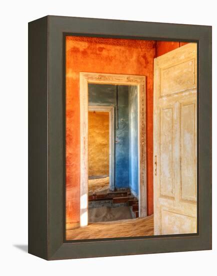 Desert Taking over Mining Ghost-Town of Kolmanskop, Near Luderitz, Southern Namibia, Africa-Nadia Isakova-Framed Premier Image Canvas