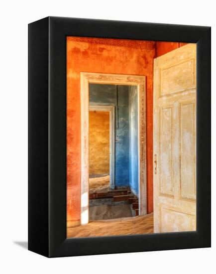 Desert Taking over Mining Ghost-Town of Kolmanskop, Near Luderitz, Southern Namibia, Africa-Nadia Isakova-Framed Premier Image Canvas