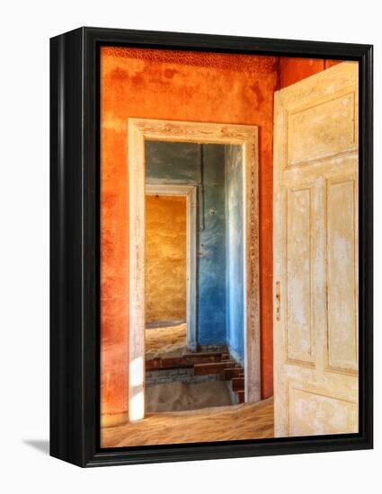 Desert Taking over Mining Ghost-Town of Kolmanskop, Near Luderitz, Southern Namibia, Africa-Nadia Isakova-Framed Premier Image Canvas