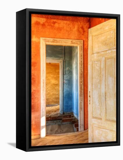 Desert Taking over Mining Ghost-Town of Kolmanskop, Near Luderitz, Southern Namibia, Africa-Nadia Isakova-Framed Premier Image Canvas