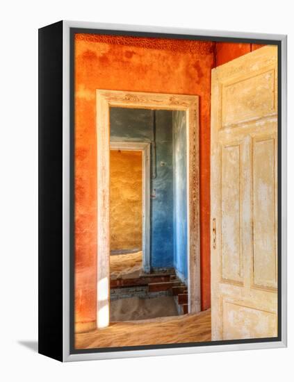 Desert Taking over Mining Ghost-Town of Kolmanskop, Near Luderitz, Southern Namibia, Africa-Nadia Isakova-Framed Premier Image Canvas