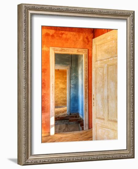 Desert Taking over Mining Ghost-Town of Kolmanskop, Near Luderitz, Southern Namibia, Africa-Nadia Isakova-Framed Photographic Print