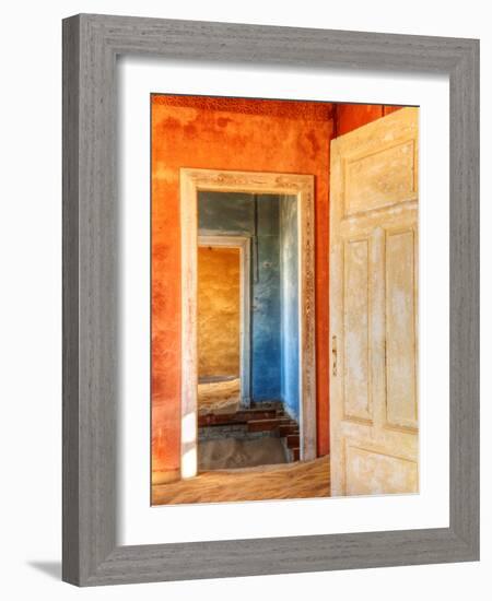 Desert Taking over Mining Ghost-Town of Kolmanskop, Near Luderitz, Southern Namibia, Africa-Nadia Isakova-Framed Photographic Print