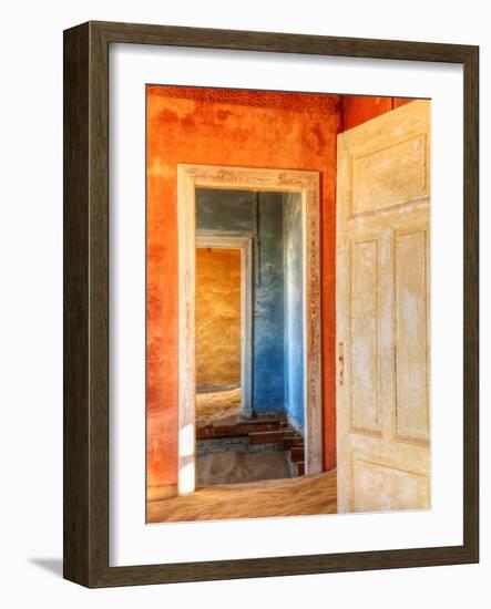 Desert Taking over Mining Ghost-Town of Kolmanskop, Near Luderitz, Southern Namibia, Africa-Nadia Isakova-Framed Photographic Print