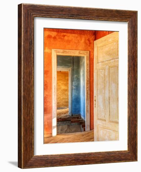 Desert Taking over Mining Ghost-Town of Kolmanskop, Near Luderitz, Southern Namibia, Africa-Nadia Isakova-Framed Photographic Print