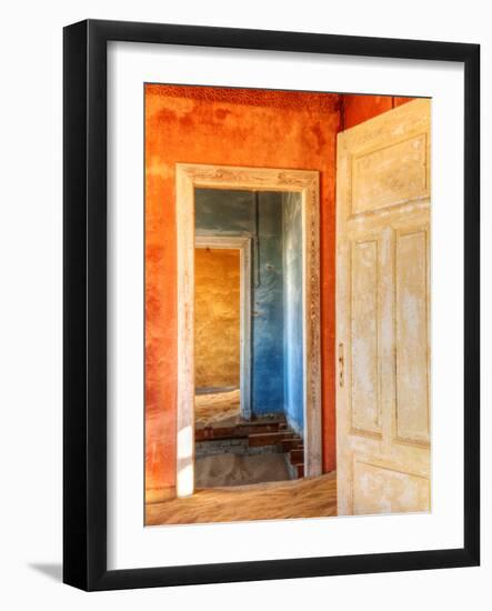 Desert Taking over Mining Ghost-Town of Kolmanskop, Near Luderitz, Southern Namibia, Africa-Nadia Isakova-Framed Photographic Print