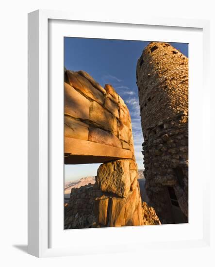 Desert View Watchtower, Grand Canyon Nat'l Park, UNESCO World Heritage Site, Northern Arizona, USA-Michael Nolan-Framed Photographic Print