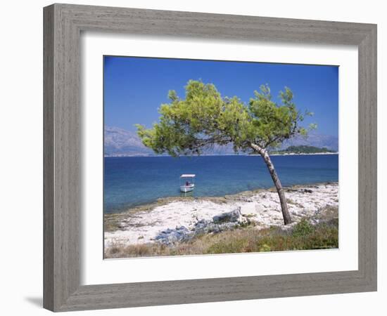 Deserted Island Beach, Lumbarda, Corcula (Korcula) Island, Southern Dalmatia, Croatia, Europe-Peter Higgins-Framed Photographic Print