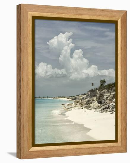 Deserted Island (Cay), Eastern Providenciales, Turks and Caicos Islands, West Indies, Caribbean-Kim Walker-Framed Premier Image Canvas