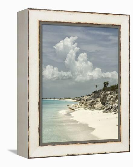 Deserted Island (Cay), Eastern Providenciales, Turks and Caicos Islands, West Indies, Caribbean-Kim Walker-Framed Premier Image Canvas