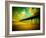 Deserted Pier under Turquoise Sky-Jan Lakey-Framed Photographic Print