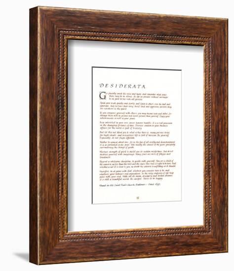 Desiderata-null-Framed Art Print