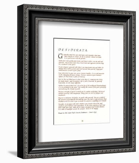 Desiderata-null-Framed Art Print