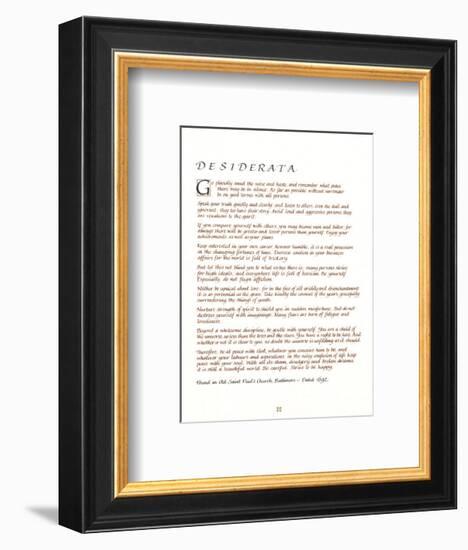 Desiderata-null-Framed Art Print