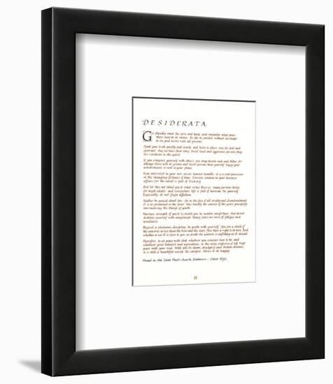 Desiderata-null-Framed Art Print