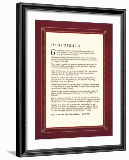 Desiderata-The Inspirational Collection-Framed Giclee Print